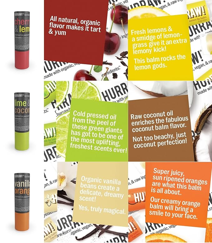 Hurraw! Cherry Lemon, Lime Coconut, and