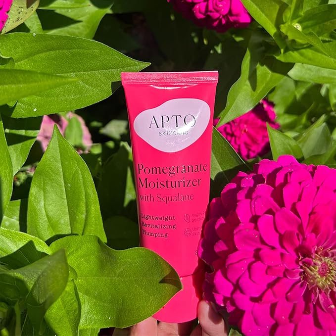 Pomegranate Moisturizer w/Squalane: Daily Lightweight Antioxidant-Rich Facial Lotion for Skin that's Radiant, Soft & Plump, 2 oz