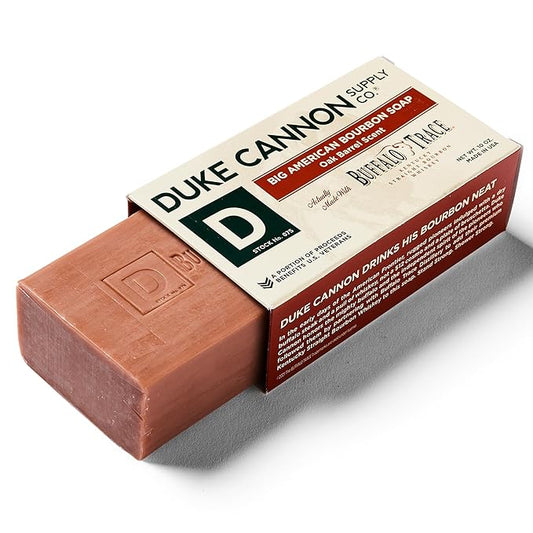 Duke Cannon Supply Co. Big Brick of Soap Bar for Men Big American Bourbon (Charred Oak Barrel Scent) - Extra Large, All Skin Types, 10 oz. (3 Pack)