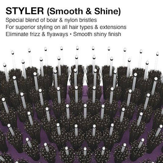 Olivia Garden Recycled Plastic Styler (Smooth & Shine) - Purple