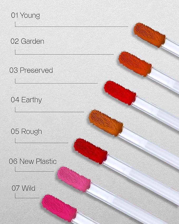 Vegan Serum Lip Tint (02 Garden, 0.21oz) - Long-Lasting Moisturizing Formula, Lightweight Lip Stain. Korean Makeup Skin Care. Luminous, Hydrated Lips.