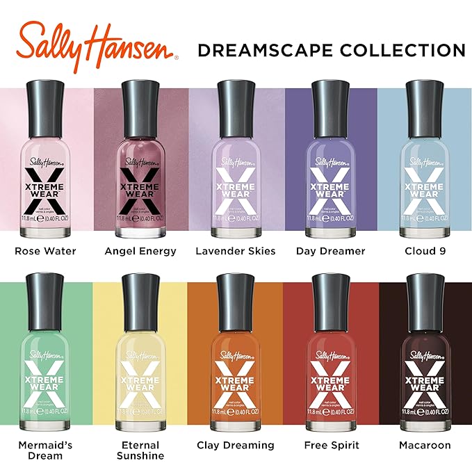 Sally Hansen Xtreme Wear, Claydreaming, Nail Polish, Doesn't Chip, Beautiful Colors, Long Lasting, Fade Resistant, Easy to Apply, 0.4oz (Pack of 3)