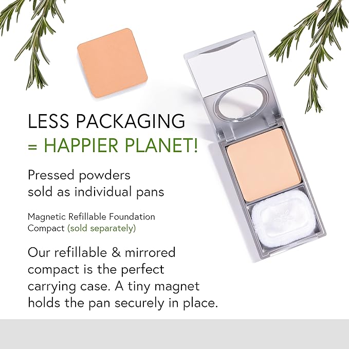 Honeybee Gardens Pressed Mineral Powder Foundation Refill, Sultana, Vitamin E, 7.5g