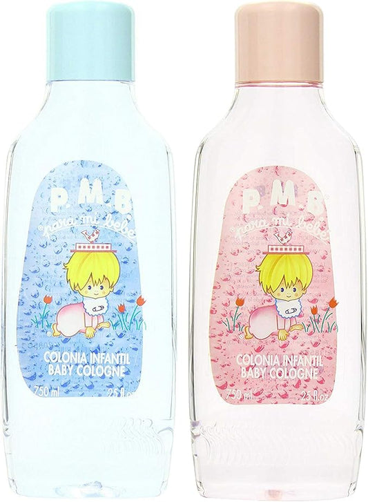 Para Mi Bebe Baby Cologne Family Size 25 oz - Imported From Spain (Pink-Blue (2))