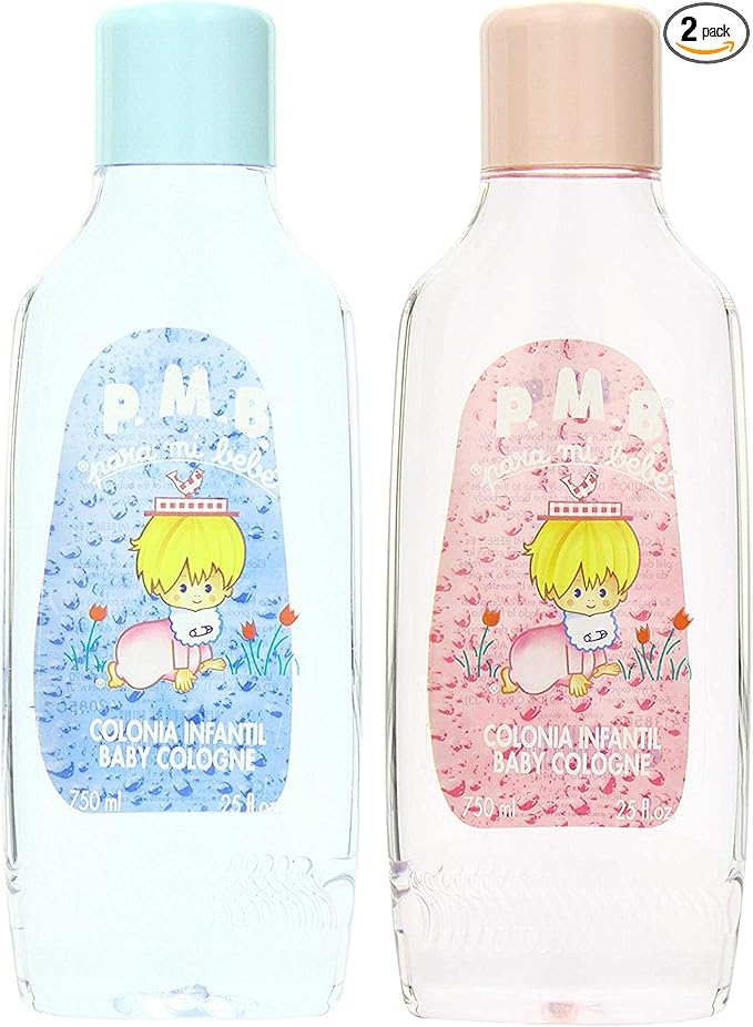 Para Mi Bebe Baby Cologne Family Size 25 oz - Imported From Spain (Pink-Blue (2))