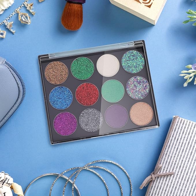 AJLTPA Magnetic Makeup Palette with Clear Top, 5
