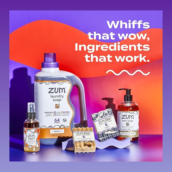 Zum Indigo Wild Hand Soap - Natural Liquid Hand Soap - for Bathroom & Kitchen - Lavender Scent - 12 oz (4 Pack)