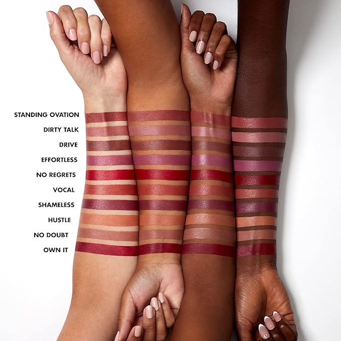 e.l.f. O Face Satin Lipstick, Richly Pigmented, Nourishing & Long-Lasting Creamy Lipstick, Infused With Jojoba, Vegan & Cruelty-Free, Limitless
