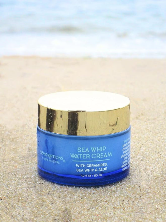 SpaScriptions Marine Moisture Sea Whip Water Cream, Daily Facial Moisturizing Cream, Formulated with Restoring Ceramides, 1.7 fl oz, Cruelty Free