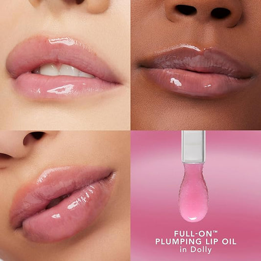 Buxom Full On Glossy Lip Oil in Dolly Power Line Plumping Lip Liner in Dangerous Dolly