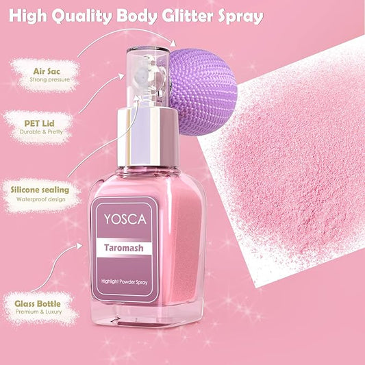 Yosca Highlighter Powder Spray, 20ML Cosmetic Grade Shimmer 20ML