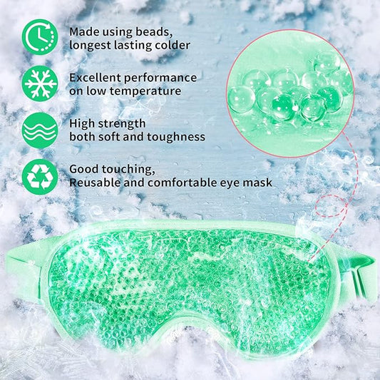 Cooling eye mask with gel