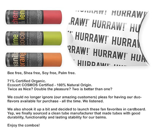 Hurraw! Cherry Lemon, Lime Coconut, and