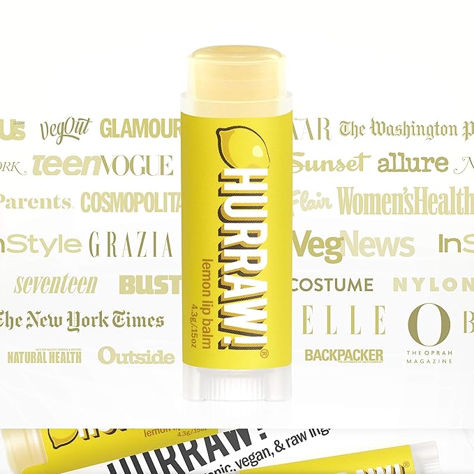 Hurraw! Lemon Lip Balm: Organic, Certified