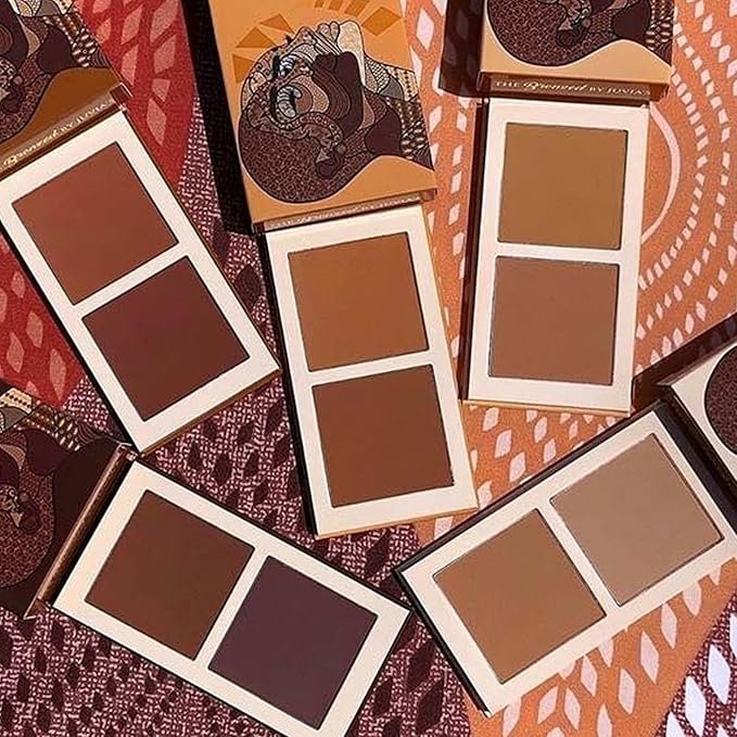 Juvia's Place Bronzed Duo Bronzer Tan - Soft Matte Bronzer, Contour Powder, Long-Wearing & Buildable Bronzing Powder - Suitable for Tan Skin Tone