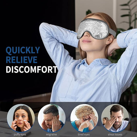 Cooling eye mask with gel