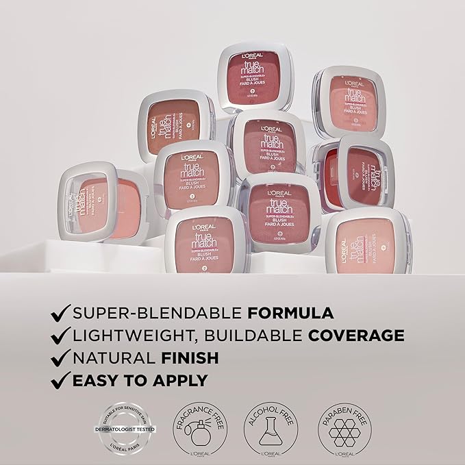 L'Oreal Paris True Match Super-Blendable Powder Blush, Apricot May Vary) 0.21 Oz