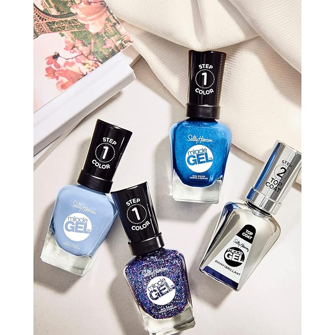 Sally Hansen Miracle Gel™, Travel Seekers Sunbrella, Long Lasting, Gel-Like Formula, No UV Lamp Needed, Yellow Nail Polish