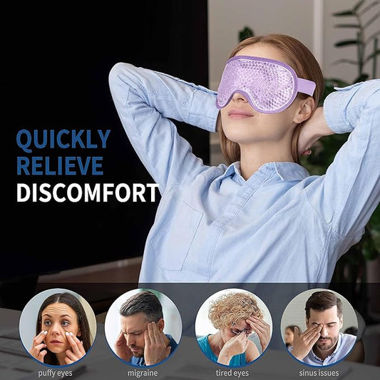Cooling eye mask with gel