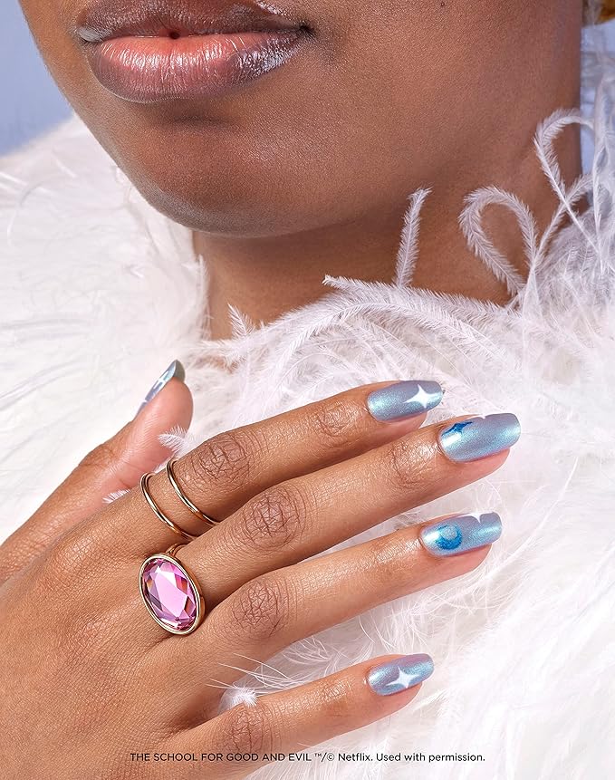 Sally Hansen Miracle Gel™, The School for Good and Evil Not What It Gleams, Long Lasting, Gel-Like Formula, No UV Lamp Needed, Blue Glitter Nail Polish