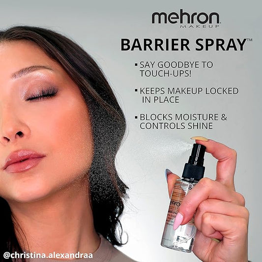 Mehron Makeup Barrier Spray | Setting Spray for oz () 60 ml