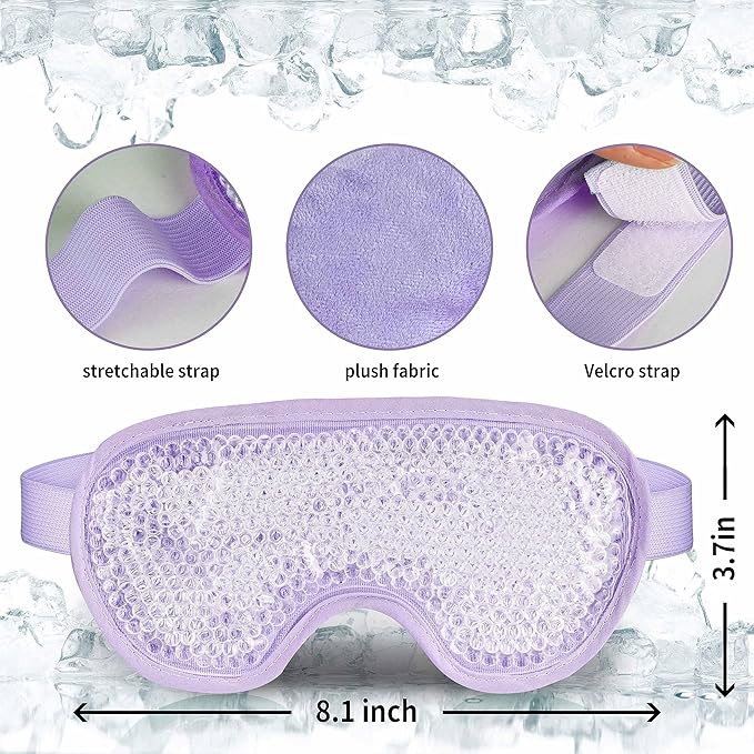 Cooling eye mask with gel