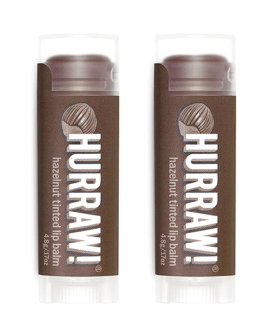 Hurraw! Hazelnut Tinted Lip Balm, 2 Palm