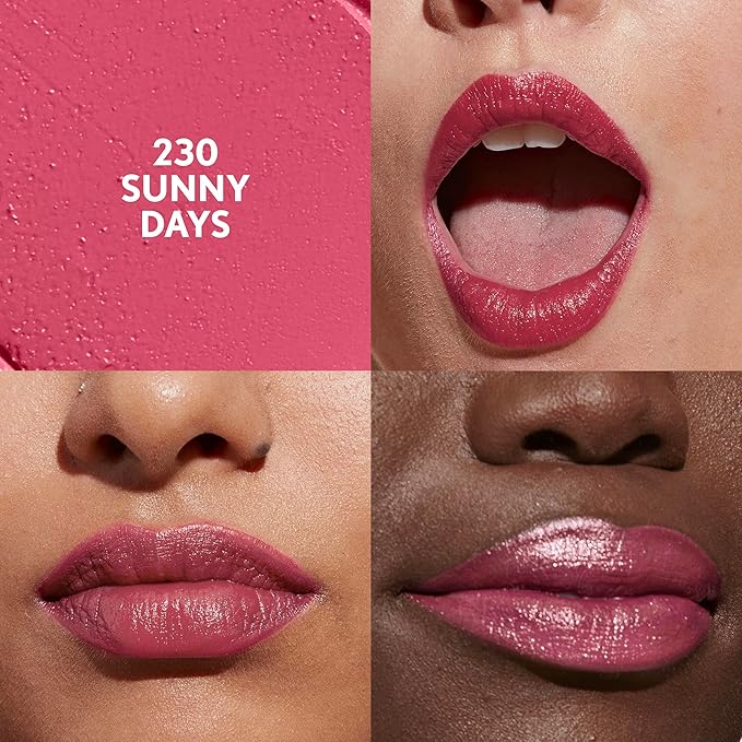 COVERGIRL Clean Lip Color, Sunny Days, Satin Finish, Squalane, Avocado & Aloe, Carmine-Free, Non-Drying, 0.12oz