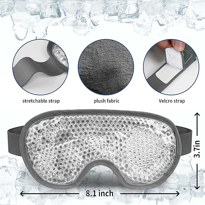 Cooling eye mask with gel