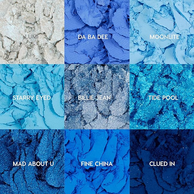 ColourPop Blue Moon Shadow Palette - Monochromatic Blue 3 oz