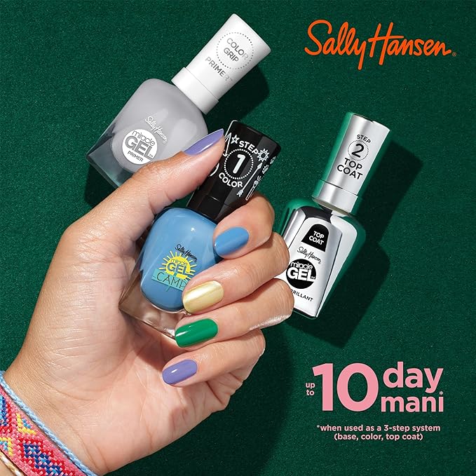 Sally Hansen Miracle Gel™, Summer Camp Cozy Cabin, Long Lasting, Gel-Like Formula, No UV Lamp Needed, Purple Nail Polish