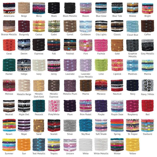 L. Erickson Grab & Go Pony - Metallic Dark Gold - 8 Pack Ponytail Holder Hair Ties